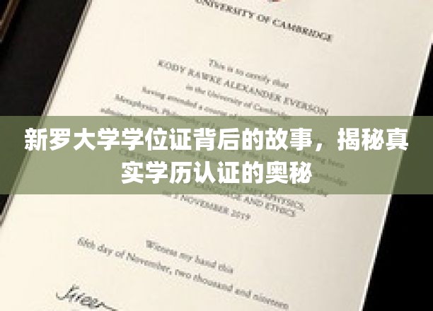 探寻新罗大学学位证背后的秘密，学历认证的神秘面纱大揭秘