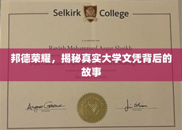邦德荣耀，揭秘真实大学文凭背后的故事
