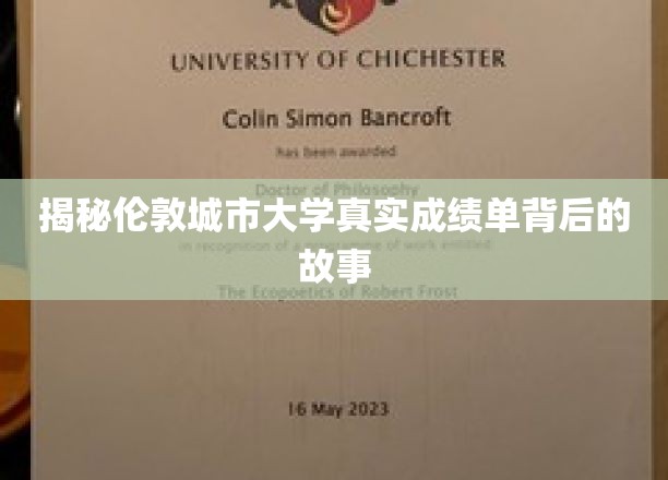 探寻伦敦城市大学成绩单背后的神秘面纱