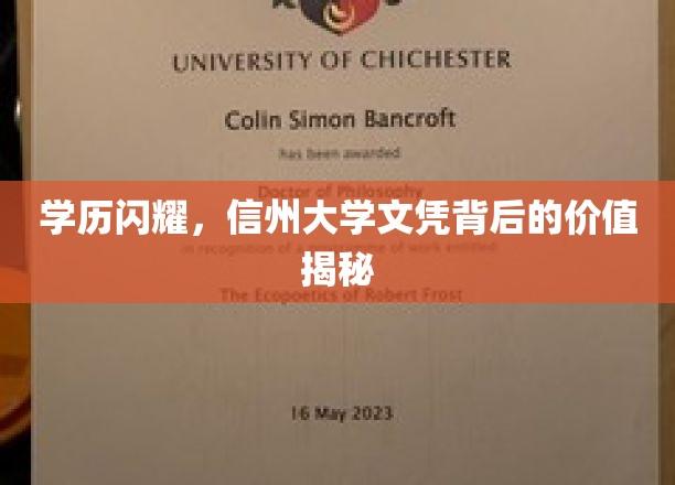 名校光环下的价值解码，信州大学文凭的璀璨价值探秘