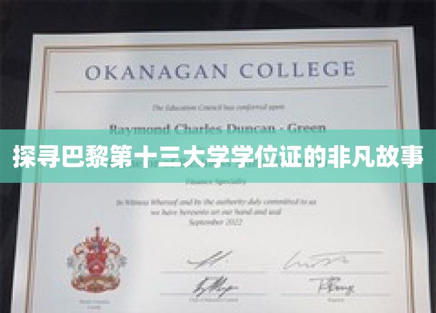 揭秘巴黎十三大学学位证背后的传奇旅程