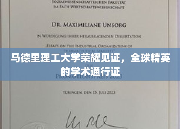 马德里理工名校荣耀，开启全球精英学术之旅