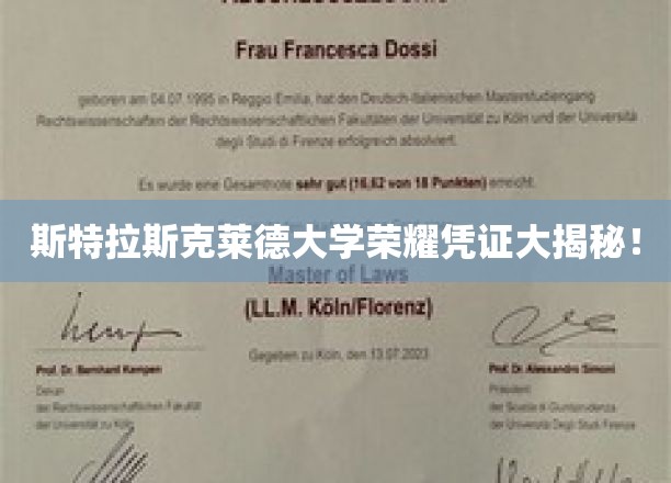 斯特拉斯克莱德大学荣耀凭证大揭秘！