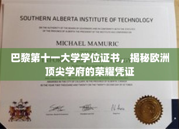 巴黎第十一大学学位证书，探寻欧洲顶级学府的卓越印记