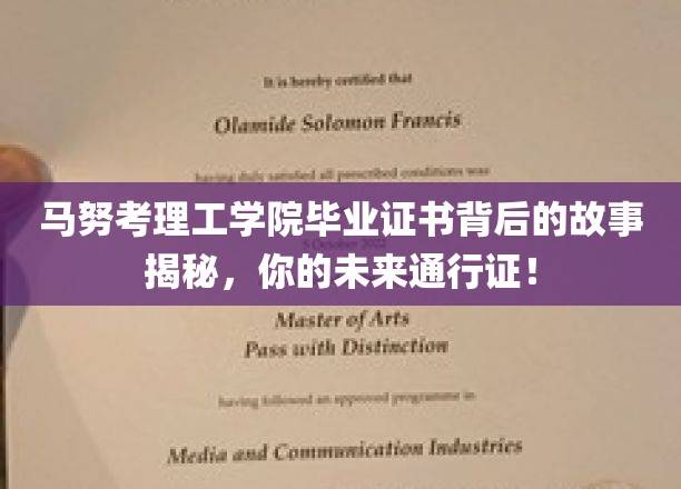解码马努考理工学院证书，开启未来的秘密通行证