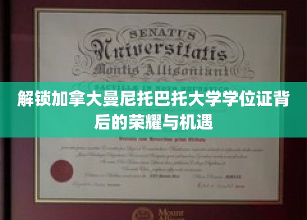 加拿大曼尼托巴托大学学位证，探索成就与未来的双钥匙