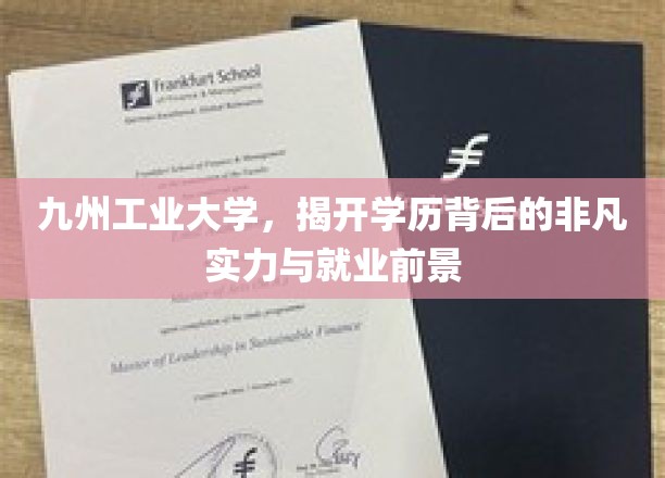 九州工业大学，揭开学历背后的非凡实力与就业前景