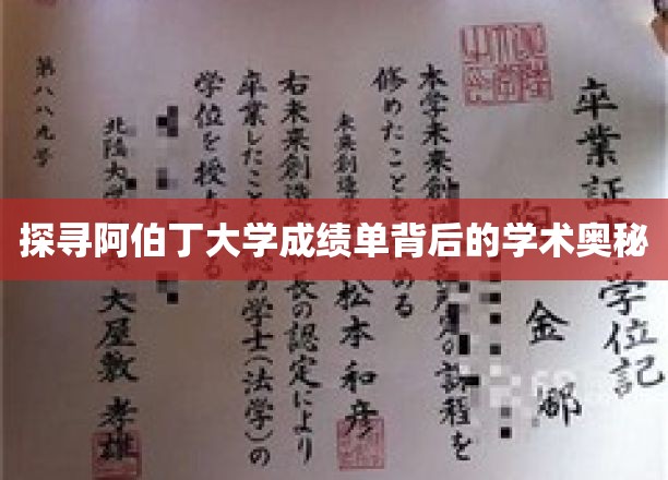 解码阿伯丁大学成绩单，一窥学术世界的神秘面纱
