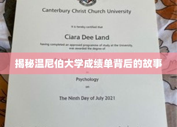 探索温尼伯大学成绩单背后的神秘面纱