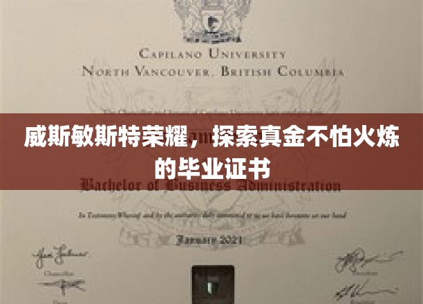 威斯敏斯特荣耀见证，毕业证书的坚金品质之旅