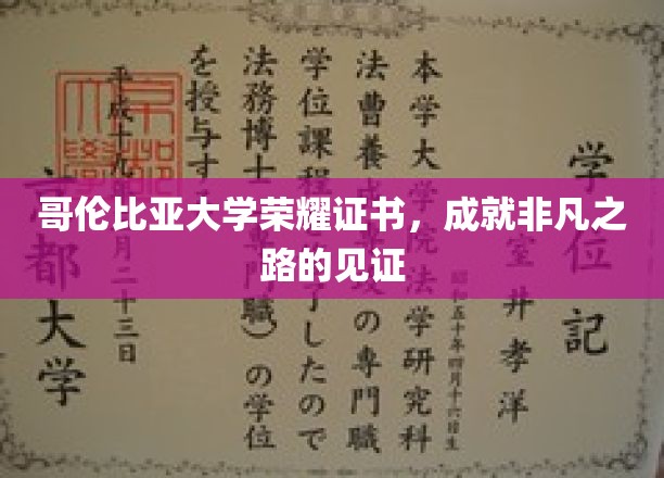 哥伦比亚大学荣耀证书，见证非凡成就之路