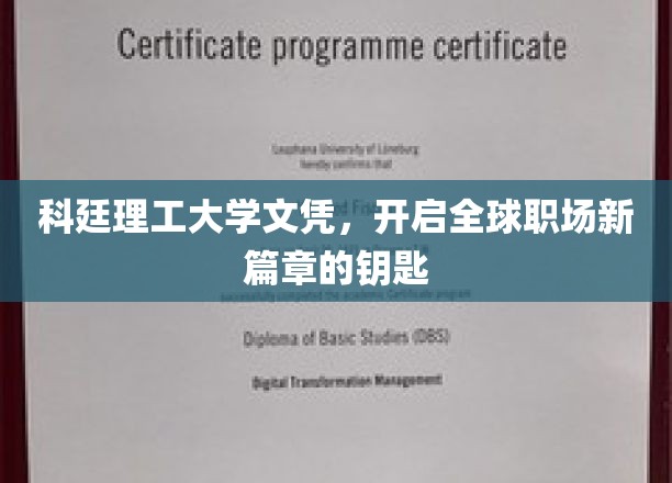 科廷理工文凭，解锁国际职场新起点的密钥