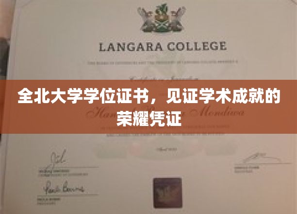 荣耀加冕，全北大学学位证书，成就非凡学术之旅的里程碑