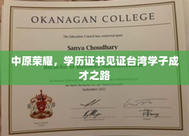 中原荣耀，学历证书见证台湾学子成才之路