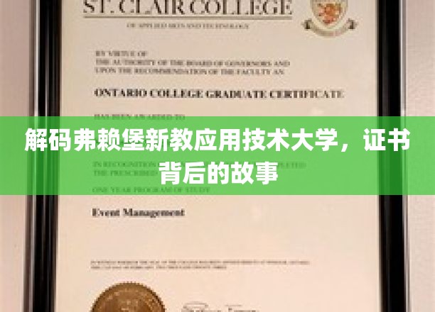探索弗赖堡新教应用技术大学，证书背后的独特篇章