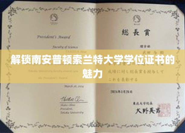 探秘南安普顿索兰特大学学位证书的非凡价值