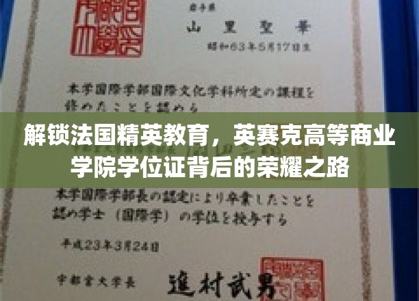 法国精英教育揭秘，英赛克商学院学位证的璀璨光环
