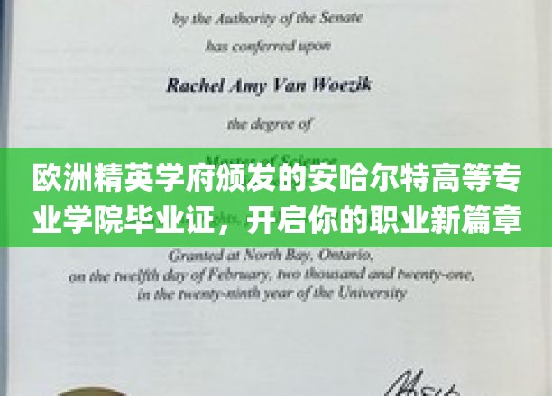 欧洲精英学府毕业，安哈尔特学院证书助力未来职业巅峰