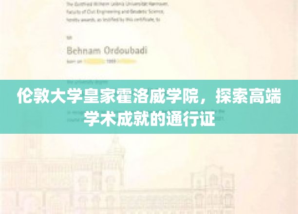 解锁学术巅峰，伦敦大学皇家霍洛威学院成就之路
