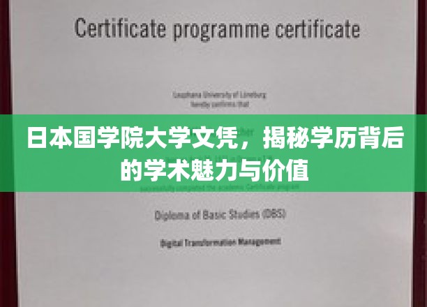 日本国学院大学文凭背后的学术风采与非凡价值解析