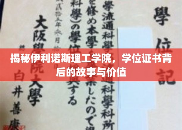 伊利诺斯理工精英名片，学位证书背后的传奇与价值