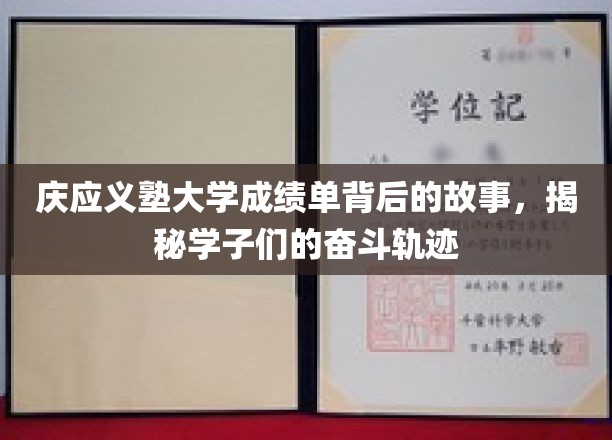 庆应学子足迹，一纸成绩单背后的砥砺前行