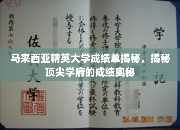 马来西亚精英大学成绩单揭秘，揭秘顶尖学府的成绩奥秘
