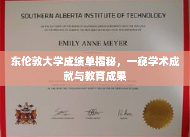 解码东伦敦大学，揭秘成绩单背后的学术辉煌