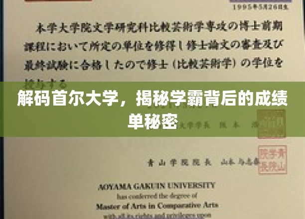 探寻首尔大学学霸之路，揭秘背后的高分秘籍