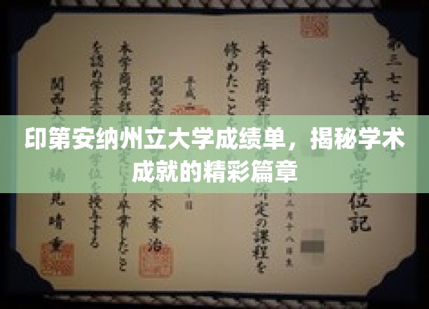 印第安纳州立大学成绩单，揭秘学术成就的精彩篇章