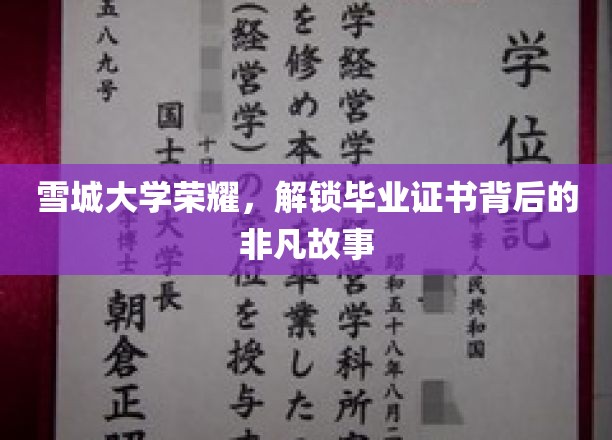 雪城荣耀解码，一纸证书背后的传奇历程