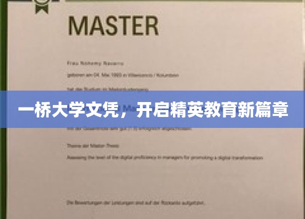 一桥大学文凭，引领教育革新潮