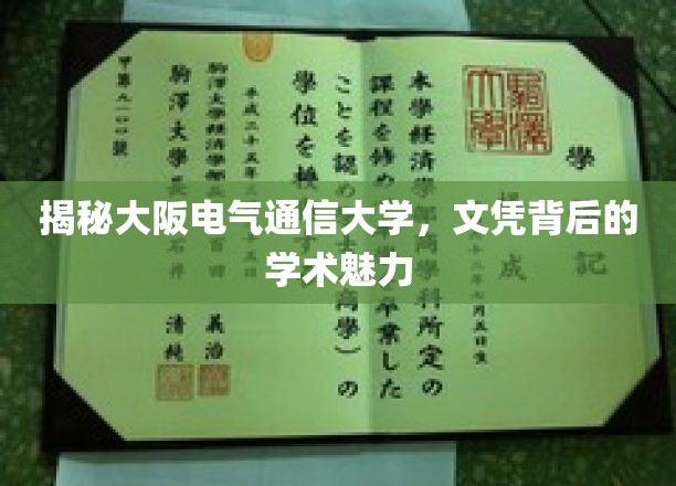 揭秘大阪电气通信大学，文凭背后的学术魅力