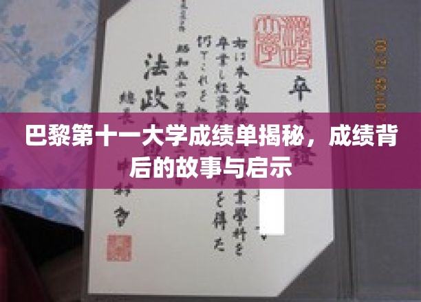 巴黎第十一大学成绩单背后，揭秘学子奋斗轨迹与成功秘诀