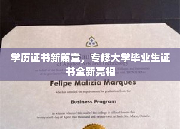 学历证书新篇章，专修大学毕业生证书全新亮相
