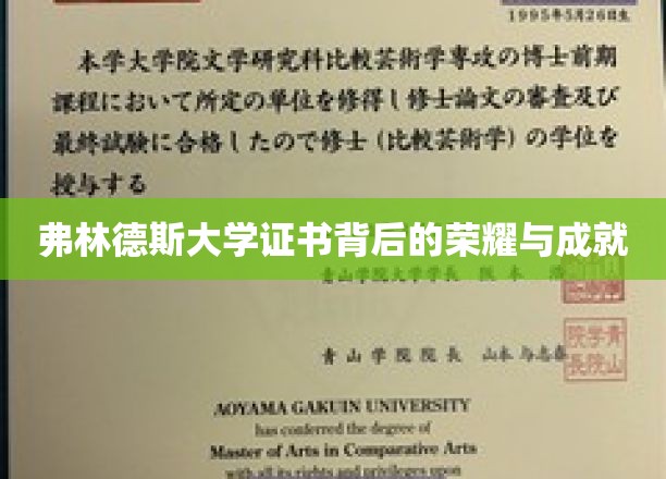 解码弗林德斯荣耀，探寻证书背后的非凡成就