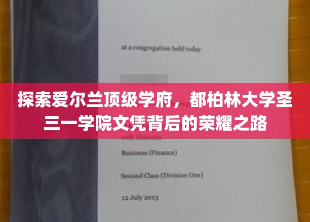 揭开都柏林大学圣三一学院精英文凭的神秘光环