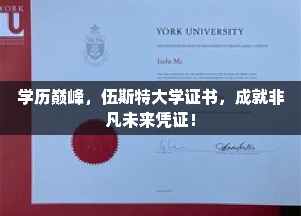 学历巅峰，伍斯特大学证书，成就非凡未来凭证！