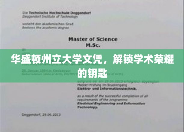 解锁学术殿堂，华盛顿州立大学文凭的荣耀凭证