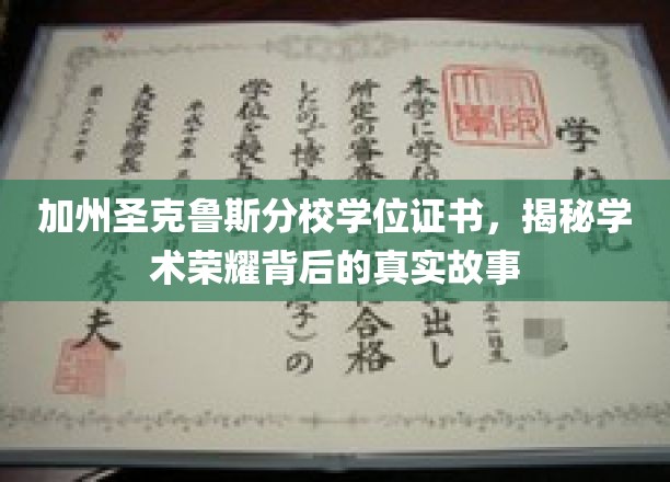 加州圣克鲁斯分校学位证书，揭秘学术荣耀背后的真实故事