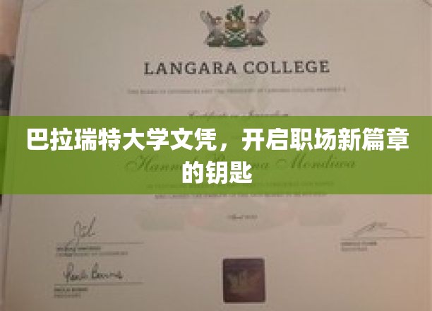 巴拉瑞特大学文凭，解锁职业生涯新纪元