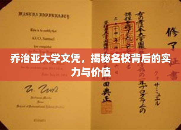 乔治亚大学文凭，揭秘名校背后的实力与价值