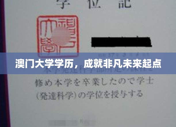 澳门大学学位，铸就非凡人生新篇章