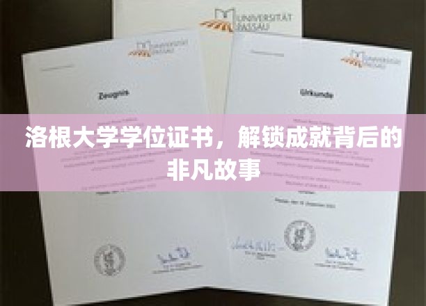 洛根大学证书，一纸学位，揭开非凡人生篇章