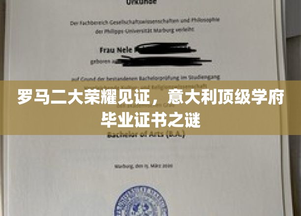 解码罗马双星荣耀，揭秘意国顶尖学府的毕业证书传奇