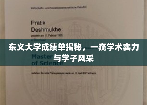 东义大学成绩单背后的学术风采与学子实力全景曝光