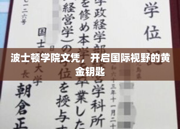 跨国之旅的启航券，波士顿学院文凭，解锁全球视野的黄金通道