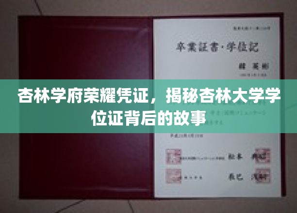 杏林学位证之谜，揭秘杏林学府的荣耀凭证背后的传奇