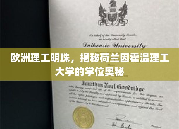 探索荷兰因霍温理工，解码欧洲工程教育的璀璨明珠
