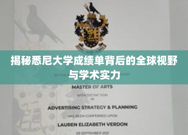 悉尼大学成绩单，窥见国际视野与卓越学术底蕴的窗口